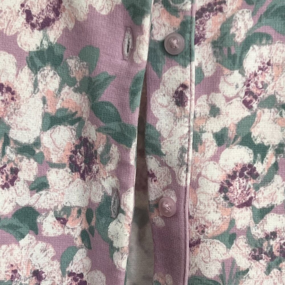 Janie and Jack purple floral dress with faux fur collar EUC like-new - Picture 5 of 9